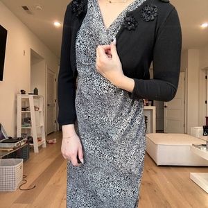 American Princess VINTAGE Y2K Black Knit Florette Shrug Sweater